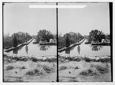 Photo:Jericho West Bank Jordan Elisha's Fountain Mill 1900s Stereograph picture