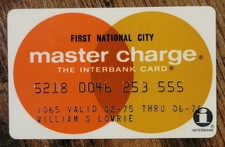 Vintage Master Charge Credit Card Expired 1976, First National City Bank picture