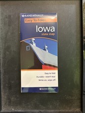Rand McNally easy to fold Iowa State map durable Mountaire picture