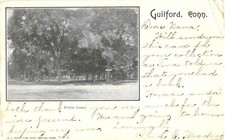 Guilford CT Public Green Undivided Back Postcard 1906 Posted C.H. Pease picture