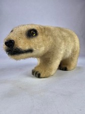 Norwegian hand made Polar Bear figure - Vintage toy figure - Table decor - picture