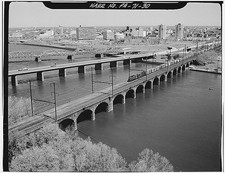 Delaware River Bridge Morrisville Bucks Co PA 1930s Trenton NJ Railroad Span picture