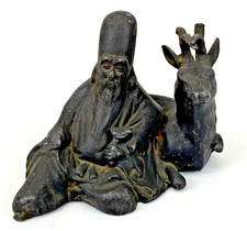Japanese Vintage Jurojin and Deer Figurine picture