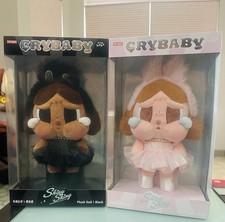 Authentic CRYBABY SHINY SHINY series - two Plush Dolls - PINK and Black  picture