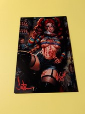 Surtur Chucky Girl GITD METAL Signed  Mr & Mrs Surtur W COA 2026 LTD 10 NM picture
