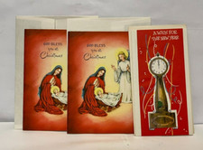 Vtg. Lot of 3 New Forget Me Not Cards Blank Holiday Themed Very Minor Flaw Read picture
