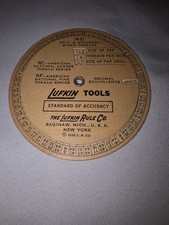 Vintage LUFKIN TOOLS Rule Company Standard Of Accuracy Dial picture