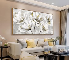 Artewoods Flowers Framed Wall Art - Flowers Yellow Accents Canvas picture