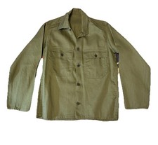 Vtg NOS WW2 HBT Army Jacket Military 1940s 13 Star Button Deadstock Size Small picture