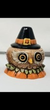 🧡🤎New Johanna Parker Fall Critter Ceramic Bowl w/Lid HTF picture