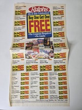 1993 Ralphs Fourth of July Two-For-One Grocery Foldout Southern California picture