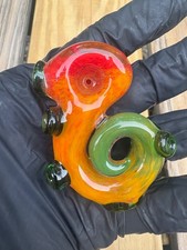 3.5” American Made Tentacle pipe with Rasta faded colors picture