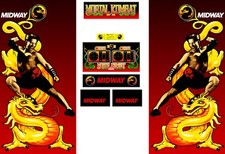 MK1 Mortal Kombat Arcade Side Art Full Set 8pc Artwork Textured CPO Satin Finish picture
