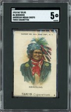 1910 S67 SILKS TOKIO Cigarettes #6 American Indian Chiefs (SGC 5 EX) Geronimo picture