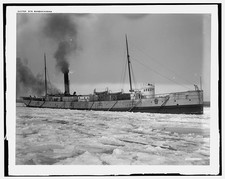 Photo:Susquehanna Anchor Line Steamship Icebound 1900s Ship Photograph picture