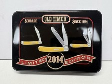 Schrade Old Timer 2014 limited-edition 3-knife collector Tin gift set picture