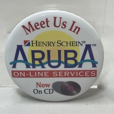 Henry Schein Dental Tool Pinback Button Pin Aruba Meeting Pin Button picture