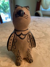 ********* Vintage Cochiti Pottery Owl, Unsigned Polychrome ca. 1940 ********** picture