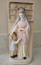 VINTAGE Madonna Of The Kitchen Ceramic Glazed Plaque, Church Plaque Chalice Co picture