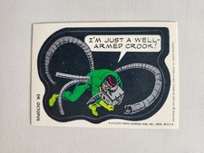 Dr Octopus Vintage 1975 Topps Marvel Super Heroes Well Armed Crook Sticker ** picture