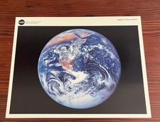 Vintage NASA  Lithograph Planet Earth by Apollo 17, 1972, 8 x 10 picture