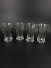 Set of 4 Vintage Libbey Coca-Cola Heavy Fluted Soda Glasses 12 oz 6 1/4