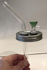 DIY Mason Jar Bong Kit 14mm WideMouth Everything But Jar 16oz Bubbler Water Pipe picture