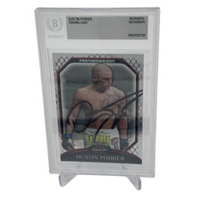 Dustin Poirier Autographed UFC 2011 Topps Finest Debut #2 Rookie Card - Beckett picture