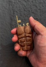 Handcrafted Wooden 6 Pack Abs Lighter | Unique Gift for Fitness Lover picture