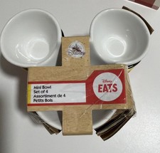 NIP Disney Store Mickey Mouse Mini  Bowl Set  of 4  Disney Eats Ceramic bowls  picture