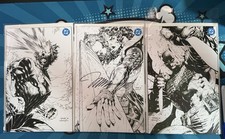 SDCC ‘26 Jim Lee Absolute Batman 22, Superman 21, WW 22 (signed) B/W Set picture