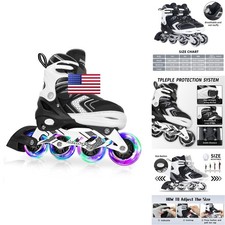 BASYNOL Nattork Adjustable Inline Skates Kids,Boys Girls Roller Skates Light Up picture
