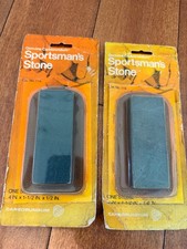 Carborundum 114 Sportsman's Sharpening Stone 4 x 1-1/2 x 1/2 in VTG NOS (2 Pack) picture