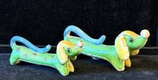 VINTAGE MCM DACHSHUND HOUND DOG SALT & PEPPER SHAKER SET (2C) picture
