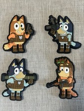 Bluey Tactical Patch PVC Military Patchops Set Of 4 Rare Discontinued picture
