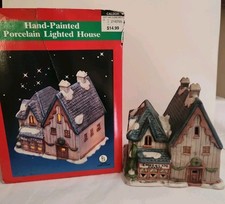 Vintage Caldor Hand-Painted Porcelain Lighted House, Chocolate Shoppe picture