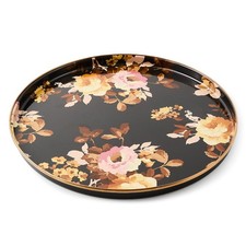 Enamel Round Tray, Unique Serving Platter for Food and Drinks picture