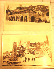 (2) Vintage Lake Hughes, CA-California, Trading Post Rock Store RPPC Postcard picture