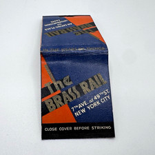 Vintage The Brass Rail Restaurant Matchbook New York City 7th Ave & 49th St picture
