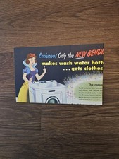Snow White & Dwarfs  Bendix  Washer  Adv Sign 1952 & Snow White Flour Bag 1940s. picture
