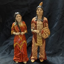 Ken Bonnette Native American Couple Sculptures 1987 North American Art picture