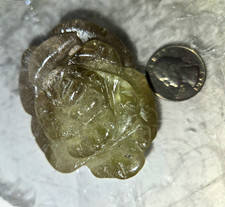 Carved  Smoky QuartzCrystal Flower Specimen Mineral Collectible Decor Figurine picture