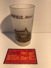 VTG 1950s Illinois Hazel Atlas Gay Fad Frosted State Souvenir Glass Tumbler picture