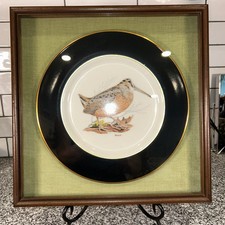 American Woodcock Collector Plate by Arthur Singer in Shadow Box 13.75x13.75 in picture