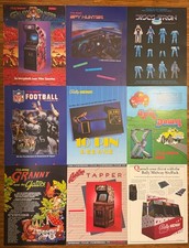 Vintage 1980's Centri SEGA Nintendo Arcade Promotional Sales Flyer Lot of 11 picture