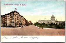 Washington D.C., 1912 Hotel Driscoll, Facing U.S. Capitol, Street Road, Postcard picture