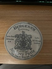 ANTIQUE Burgess’s Anchovy Paste JAR POT W/LID picture