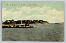 Falmouth Heights Harbor Massachusetts Vintage Postcard A. M. Simon Germany picture
