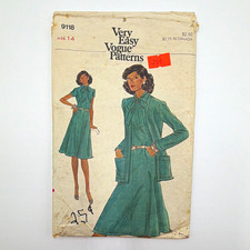 Vogue Very Easy 9118 Women’s Dress & Jacket Sewing Pattern Vintage Original picture