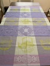 NWOT~LE JACQUARD FRANCAIS PRIMROSE BORDIER~SQUARE TEA-PARTY TABLECLOTH 69x69” picture